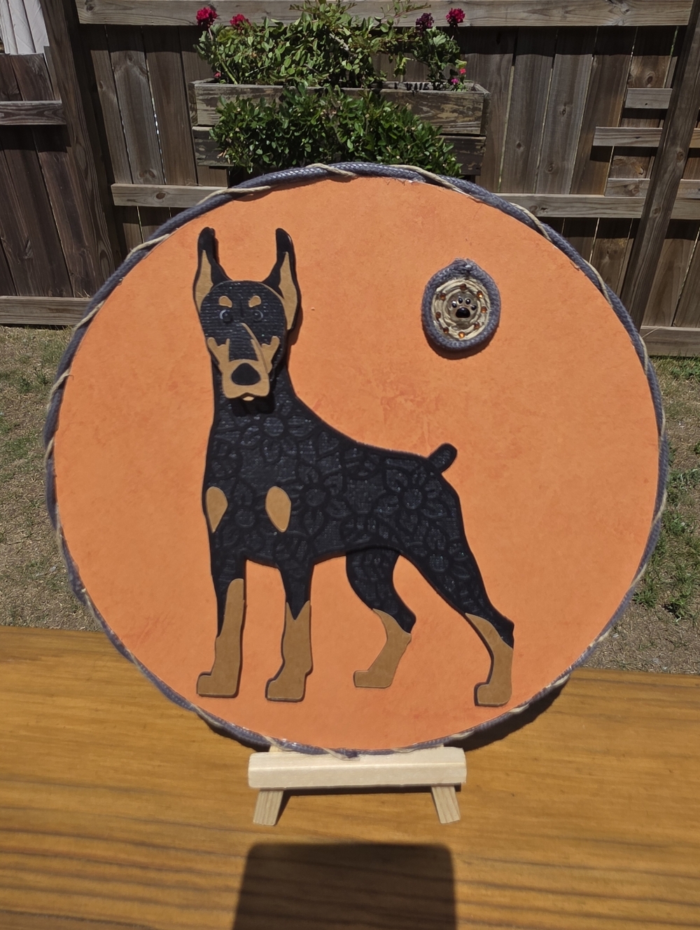Handcrafted DOBERMAN Wall Art - (Includes 50% Donation)